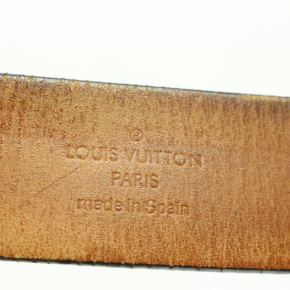 Louis Vuitton 90/36 Black x Silver Outline LV Shadow Belt 52lv218s - Picture 3 of 12